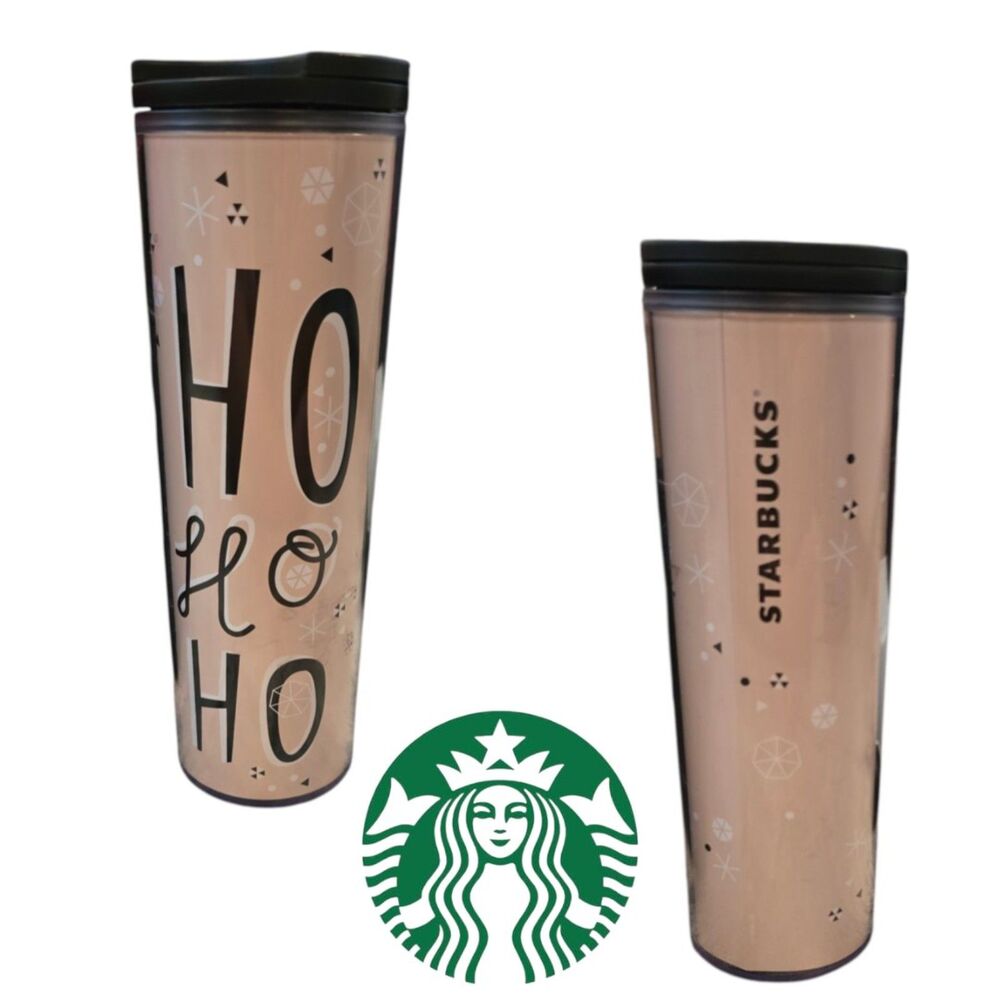 Starbucks 2017 Holiday Ho Ho Ho 16 oz Travel Tumbler Coffee Cup Christmas NWOT